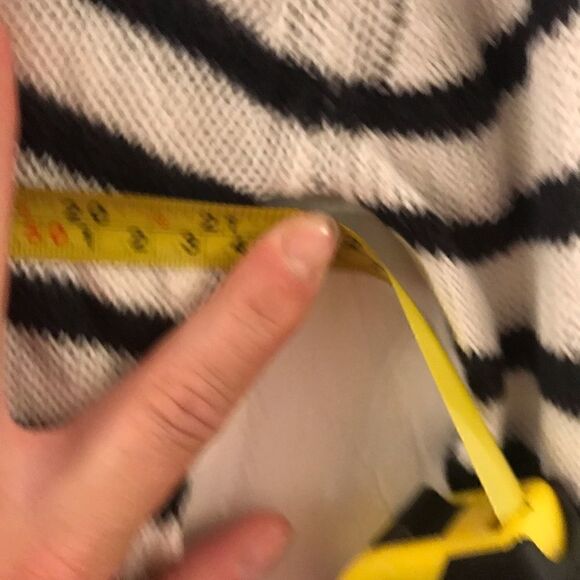 Aerie women’s small blue white stripe sweater - Picture 7 of 8